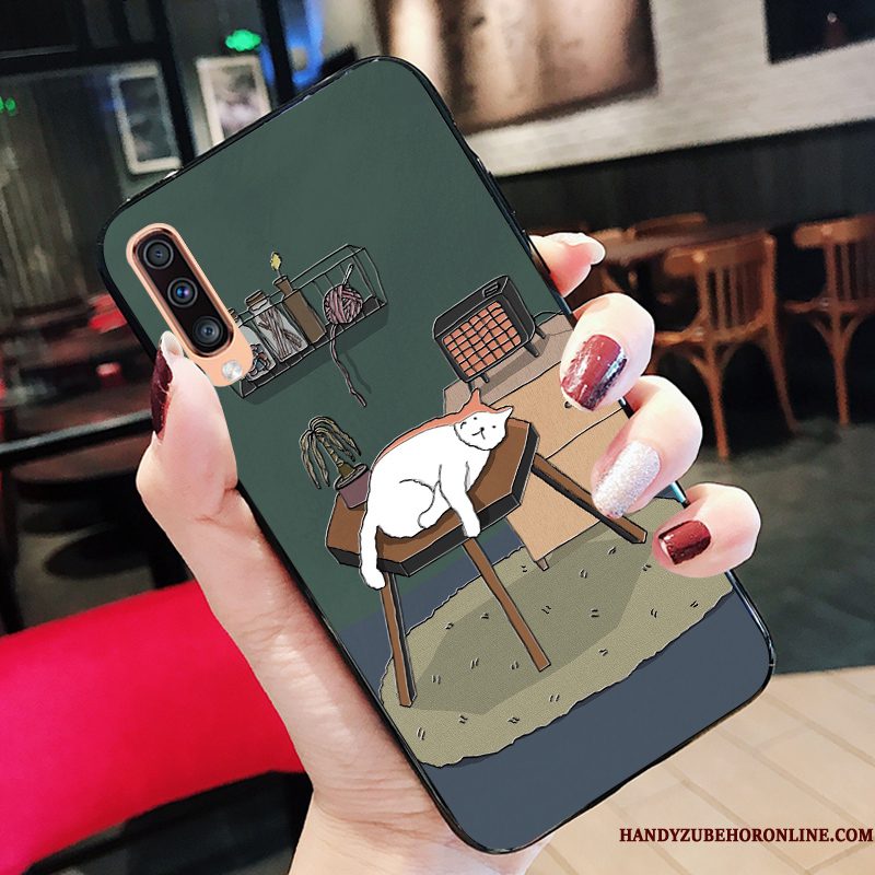 Hoesje Samsung Galaxy A50s Zacht Persoonlijk Anti-fall, Hoes Samsung Galaxy A50s Siliconen Mooie Kat