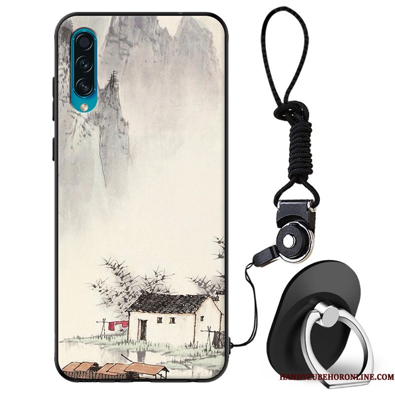 Hoesje Samsung Galaxy A50s Zacht Roze Schrobben, Hoes Samsung Galaxy A50s Bescherming Telefoon