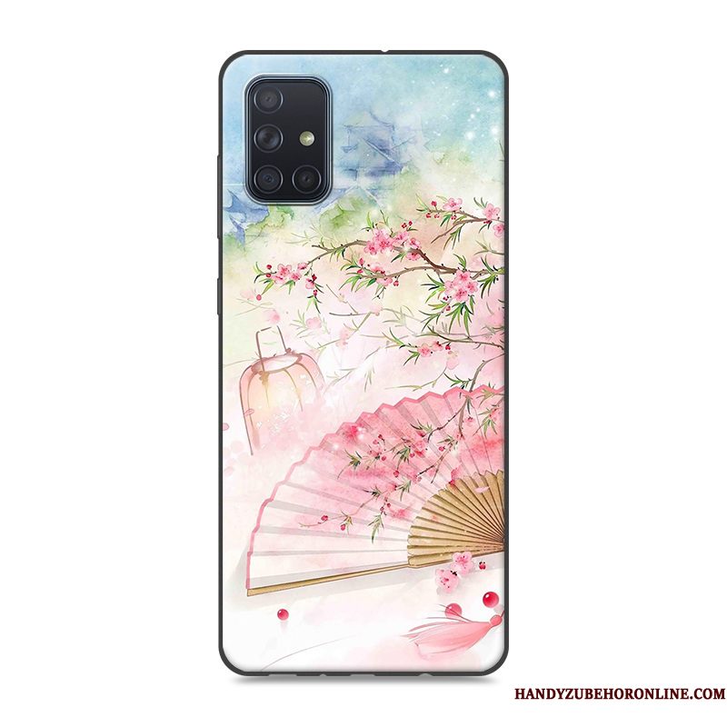 Hoesje Samsung Galaxy A51 Bescherming Chinese Stijl Blauw, Hoes Samsung Galaxy A51 Vintage Trendtelefoon