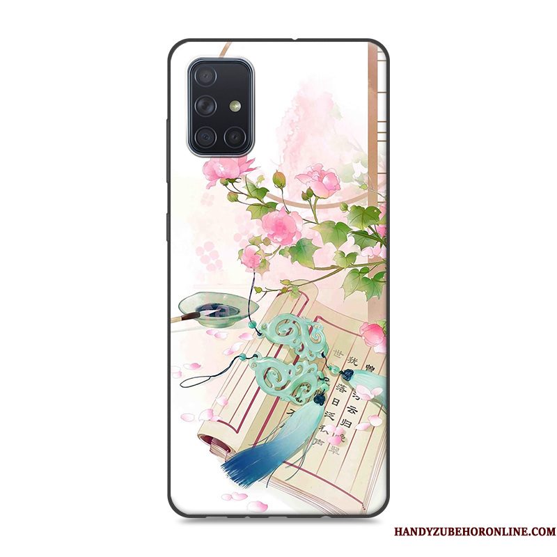 Hoesje Samsung Galaxy A51 Bescherming Chinese Stijl Blauw, Hoes Samsung Galaxy A51 Vintage Trendtelefoon