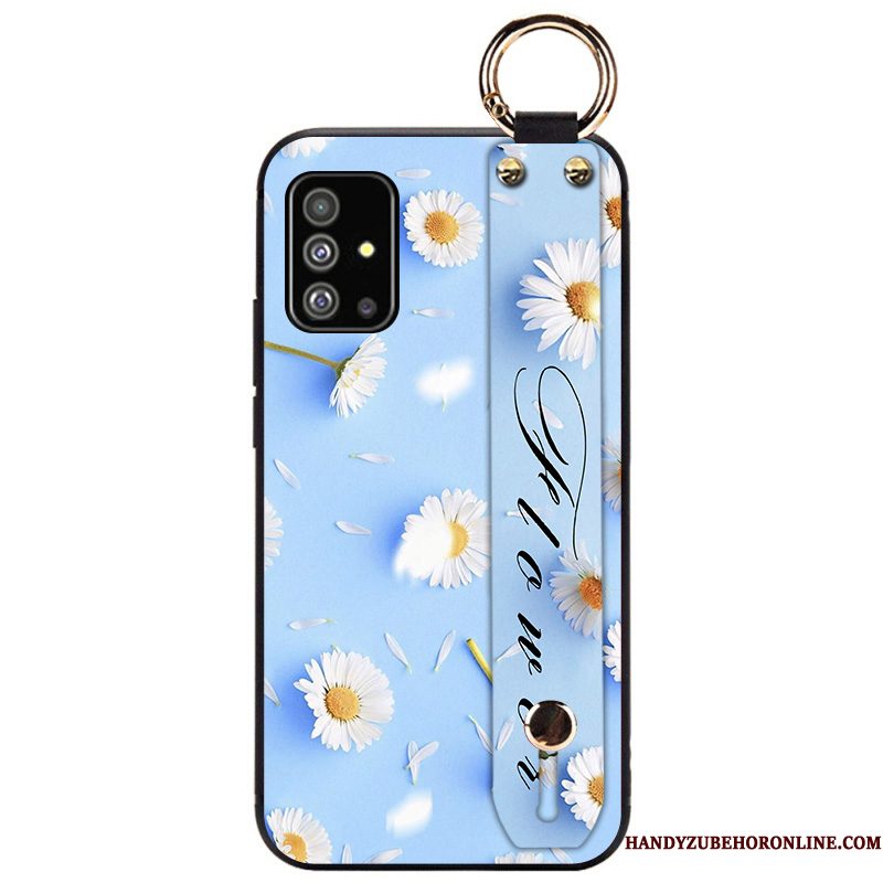 Hoesje Samsung Galaxy A51 Ondersteuning Telefoon Trendy Merk, Hoes Samsung Galaxy A51 Zacht Anti-fall Blauw