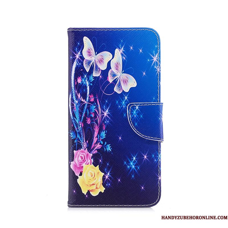 Hoesje Samsung Galaxy A6+ Bescherming Telefoon Blauw, Hoes Samsung Galaxy A6+ Spotprent