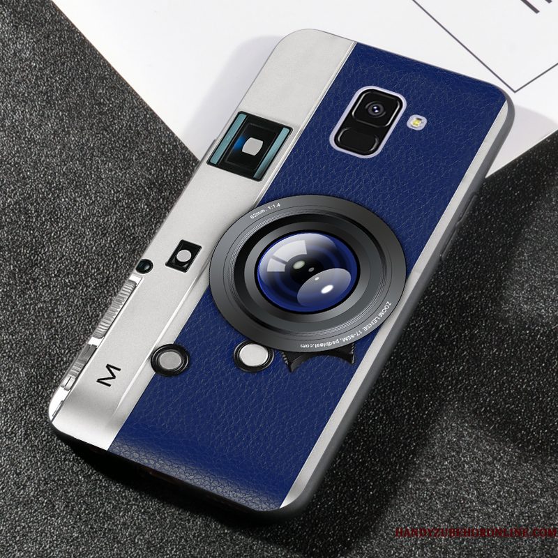 Hoesje Samsung Galaxy A6 Scheppend Schrobben Persoonlijk, Hoes Samsung Galaxy A6 Bescherming Blauwtelefoon