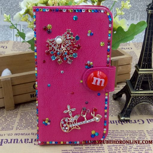 Hoesje Samsung Galaxy A6+ Strass Hanger Rood, Hoes Samsung Galaxy A6+ Bescherming Telefoon Koel