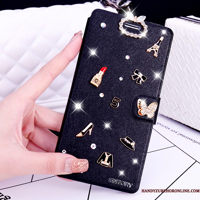 Hoesje Samsung Galaxy A6+ Strass Trendtelefoon, Hoes Samsung Galaxy A6+ Leer Roze