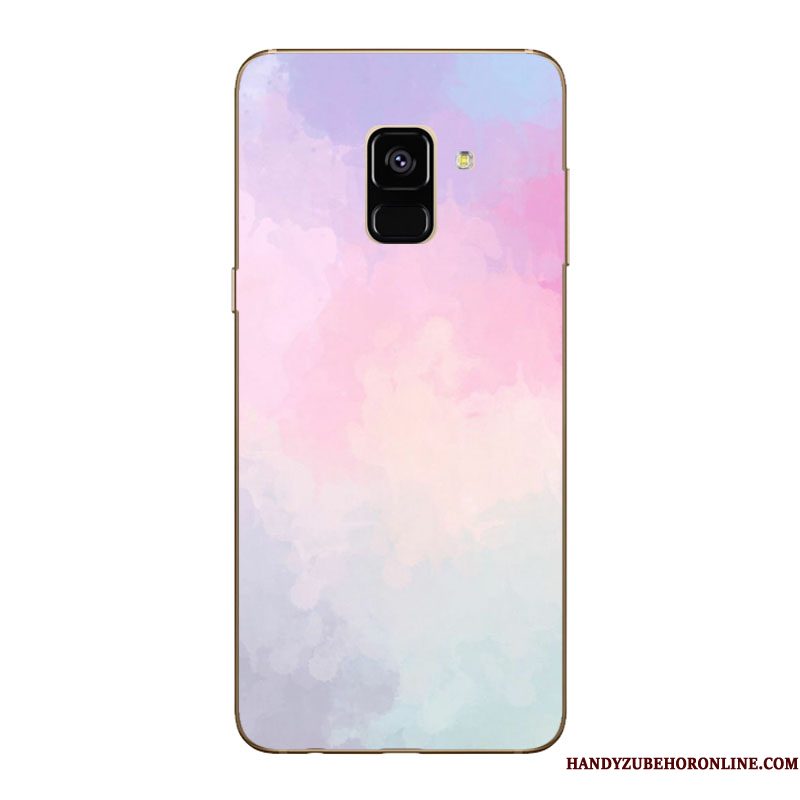 Hoesje Samsung Galaxy A6 Zacht Anti-falltelefoon, Hoes Samsung Galaxy A6 Siliconen Patroon Blauw