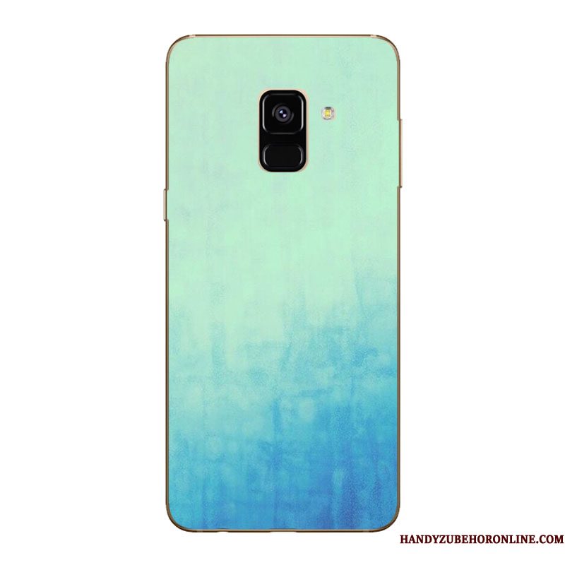 Hoesje Samsung Galaxy A6 Zacht Anti-falltelefoon, Hoes Samsung Galaxy A6 Siliconen Patroon Blauw