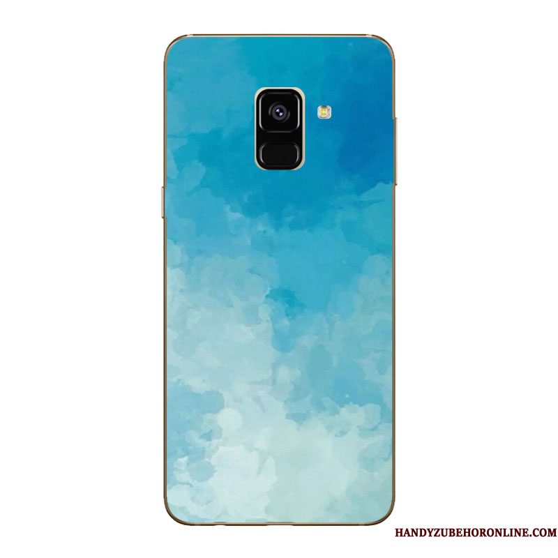 Hoesje Samsung Galaxy A6 Zacht Anti-falltelefoon, Hoes Samsung Galaxy A6 Siliconen Patroon Blauw