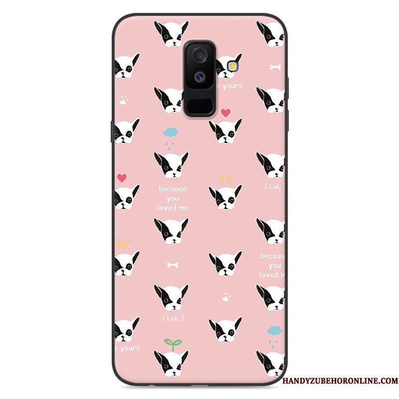 Hoesje Samsung Galaxy A6+ Zacht Anti-falltelefoon, Hoes Samsung Galaxy A6+ Siliconen Purper