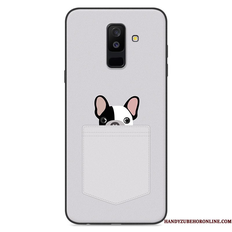 Hoesje Samsung Galaxy A6+ Zacht Anti-falltelefoon, Hoes Samsung Galaxy A6+ Siliconen Purper