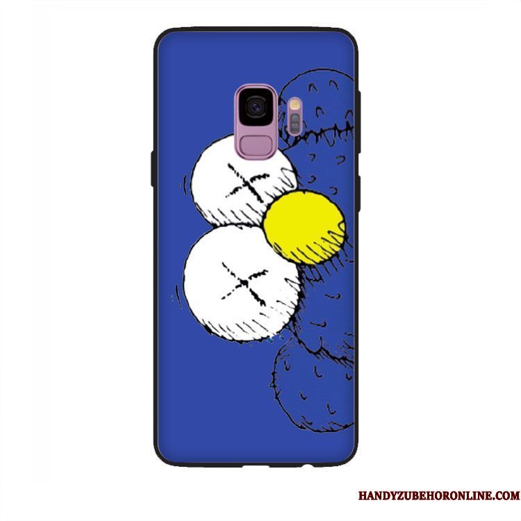 Hoesje Samsung Galaxy A6 Zacht Schrobben Lovers, Hoes Samsung Galaxy A6 Reliëf Telefoon Blauw