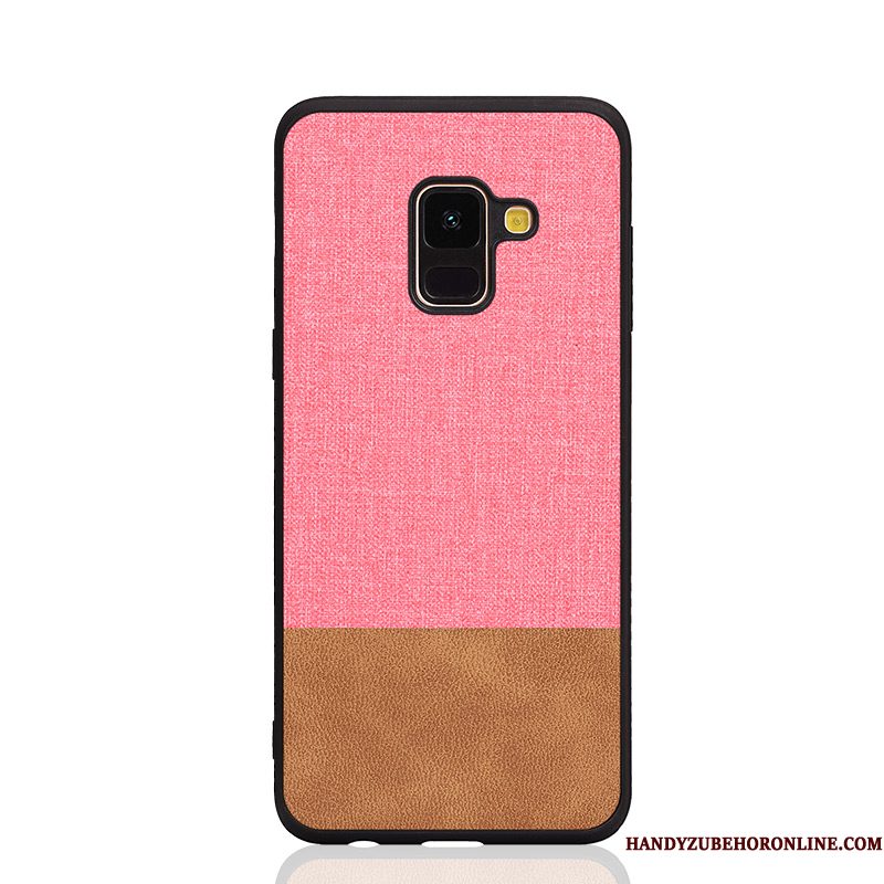 Hoesje Samsung Galaxy A6 Zakken Anti-fall Schrobben, Hoes Samsung Galaxy A6 Scheppend Persoonlijk Blauw