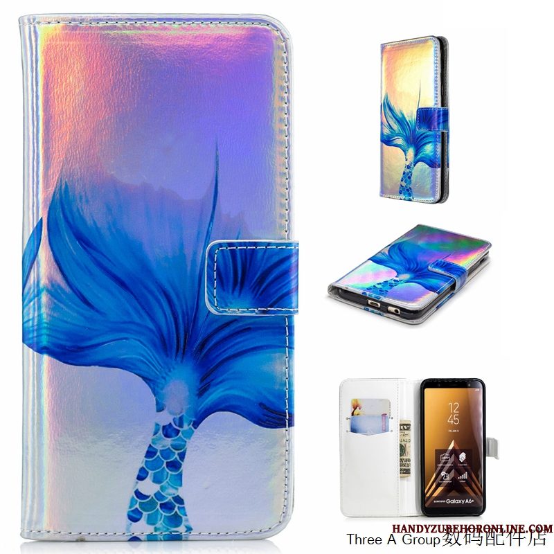 Hoesje Samsung Galaxy A6 Zakken Blauwtelefoon, Hoes Samsung Galaxy A6 Bescherming