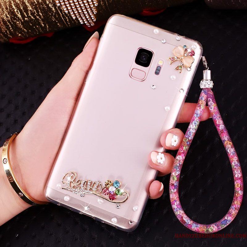 Hoesje Samsung Galaxy A6 Zakken Net Red Pu, Hoes Samsung Galaxy A6 Zacht Goud Anti-fall