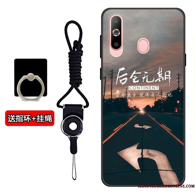 Hoesje Samsung Galaxy A60 Zacht Pastelefoon, Hoes Samsung Galaxy A60 Zakken Blauw