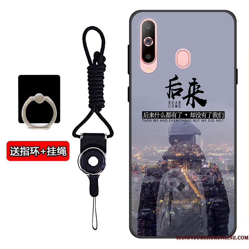 Hoesje Samsung Galaxy A60 Zacht Pastelefoon, Hoes Samsung Galaxy A60 Zakken Blauw