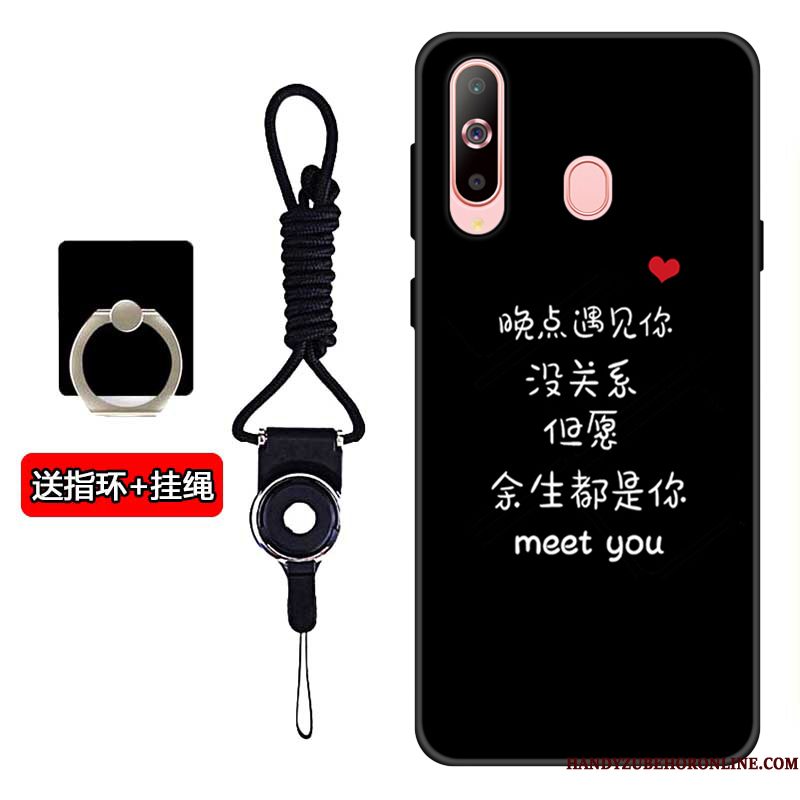 Hoesje Samsung Galaxy A60 Zacht Telefoon Zwart, Hoes Samsung Galaxy A60 Siliconen Anti-fall