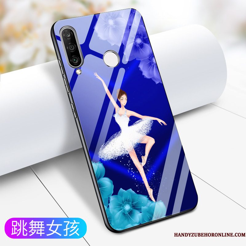 Hoesje Samsung Galaxy A60 Zakken Glastelefoon, Hoes Samsung Galaxy A60 Scheppend Blauw Persoonlijk