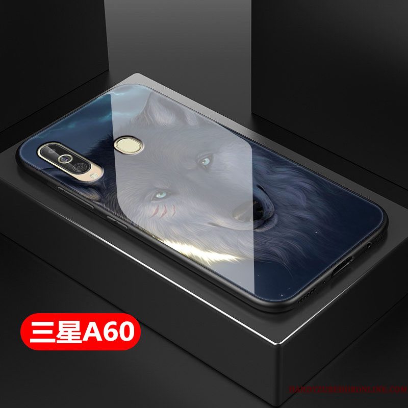 Hoesje Samsung Galaxy A60 Zakken Purper Anti-fall, Hoes Samsung Galaxy A60 Scheppend Telefoon Chinese Stijl