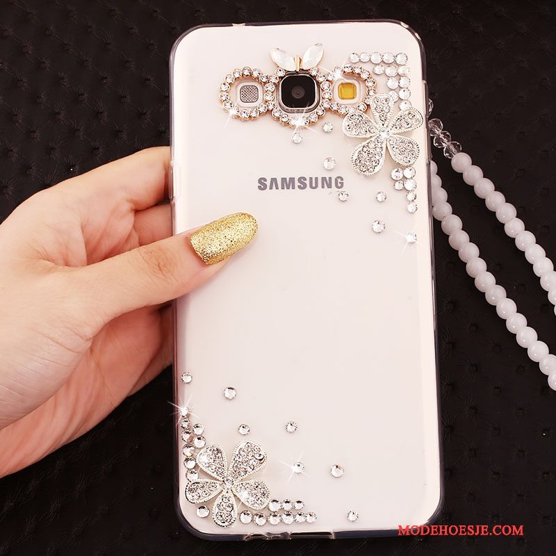 Hoesje Samsung Galaxy A7 2015 Bescherming Hangertelefoon, Hoes Samsung Galaxy A7 2015 Ring Goud