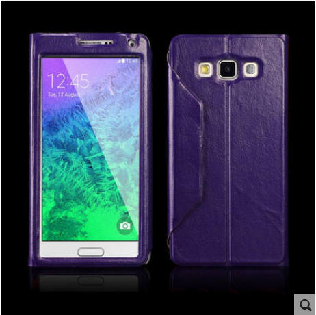 Hoesje Samsung Galaxy A7 2015 Bescherming Zwart Trend, Hoes Samsung Galaxy A7 2015 Leer Telefoon Anti-fall