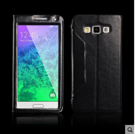 Hoesje Samsung Galaxy A7 2015 Bescherming Zwart Trend, Hoes Samsung Galaxy A7 2015 Leer Telefoon Anti-fall