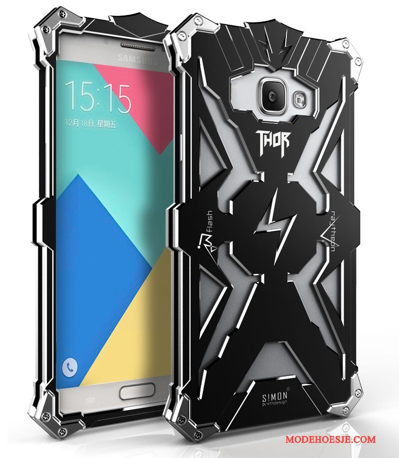 Hoesje Samsung Galaxy A7 2015 Metaal Anti-fall Omlijsting, Hoes Samsung Galaxy A7 2015 Bescherming Trend Zilver