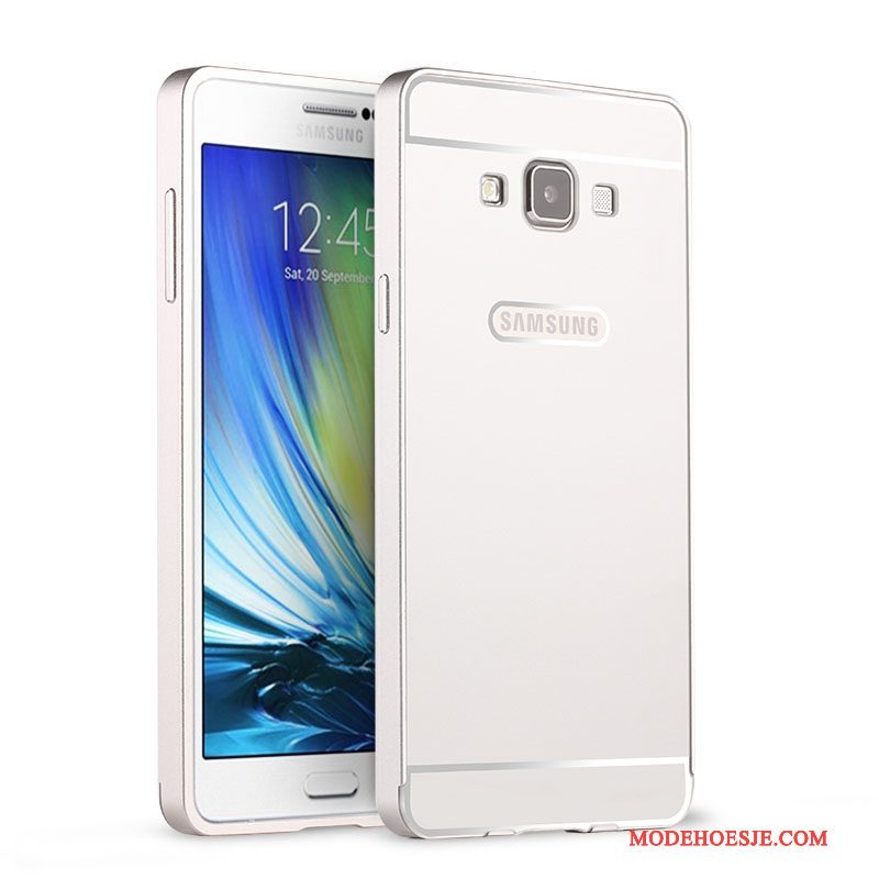 Hoesje Samsung Galaxy A7 2015 Metaal Nieuw Rood, Hoes Samsung Galaxy A7 2015 Bescherming Dun Achterklep