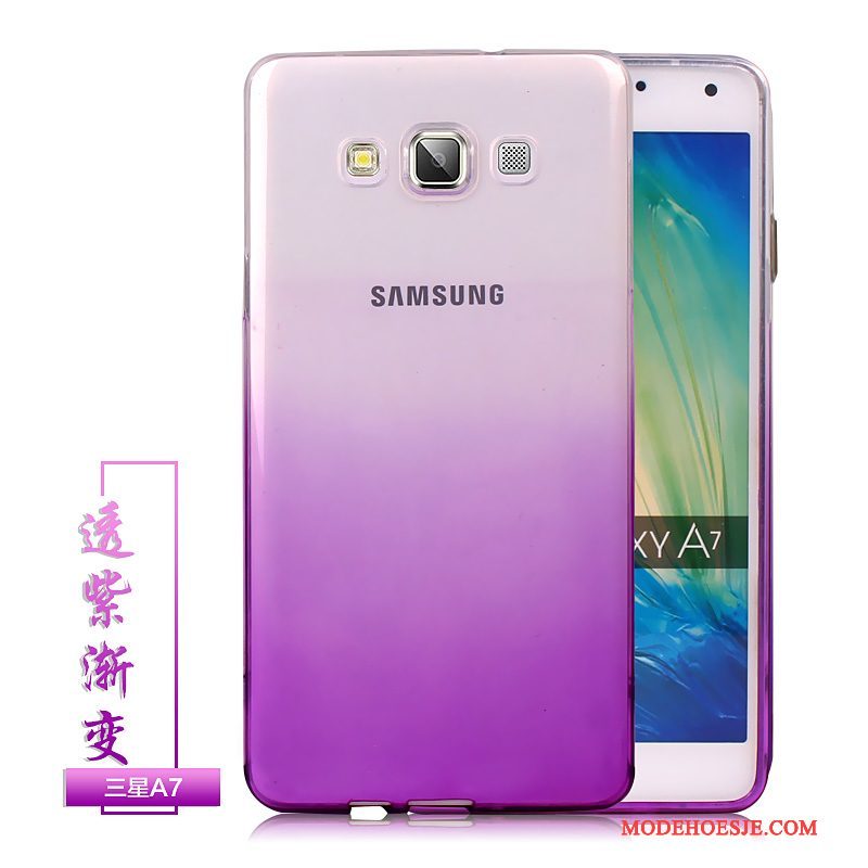 Hoesje Samsung Galaxy A7 2015 Siliconen Telefoon Doorzichtig, Hoes Samsung Galaxy A7 2015 Zacht Koel Anti-fall