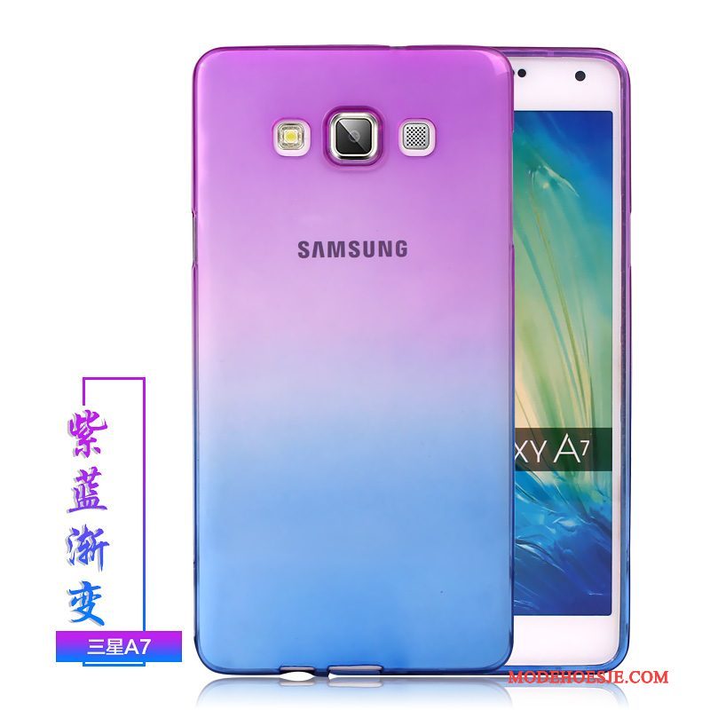 Hoesje Samsung Galaxy A7 2015 Siliconen Telefoon Doorzichtig, Hoes Samsung Galaxy A7 2015 Zacht Koel Anti-fall