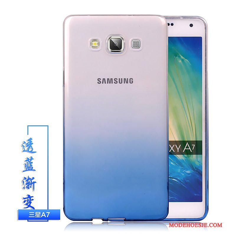 Hoesje Samsung Galaxy A7 2015 Siliconen Telefoon Doorzichtig, Hoes Samsung Galaxy A7 2015 Zacht Koel Anti-fall