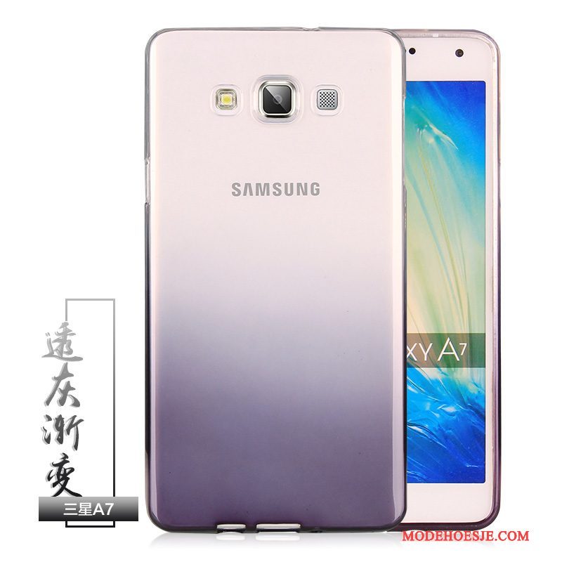 Hoesje Samsung Galaxy A7 2015 Siliconen Telefoon Doorzichtig, Hoes Samsung Galaxy A7 2015 Zacht Koel Anti-fall