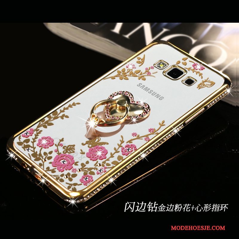 Hoesje Samsung Galaxy A7 2015 Strass Roze Trend, Hoes Samsung Galaxy A7 2015 Spotprent Mooietelefoon