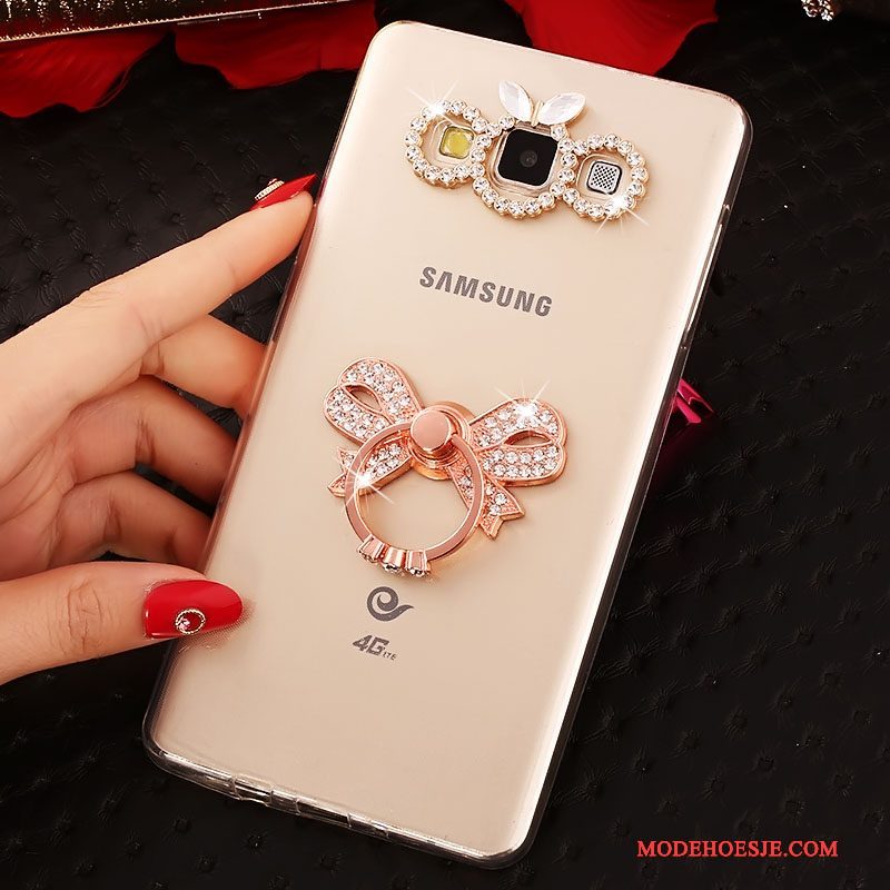 Hoesje Samsung Galaxy A7 2015 Strass Telefoon Anti-fall, Hoes Samsung Galaxy A7 2015 Zacht Blauw Nieuw