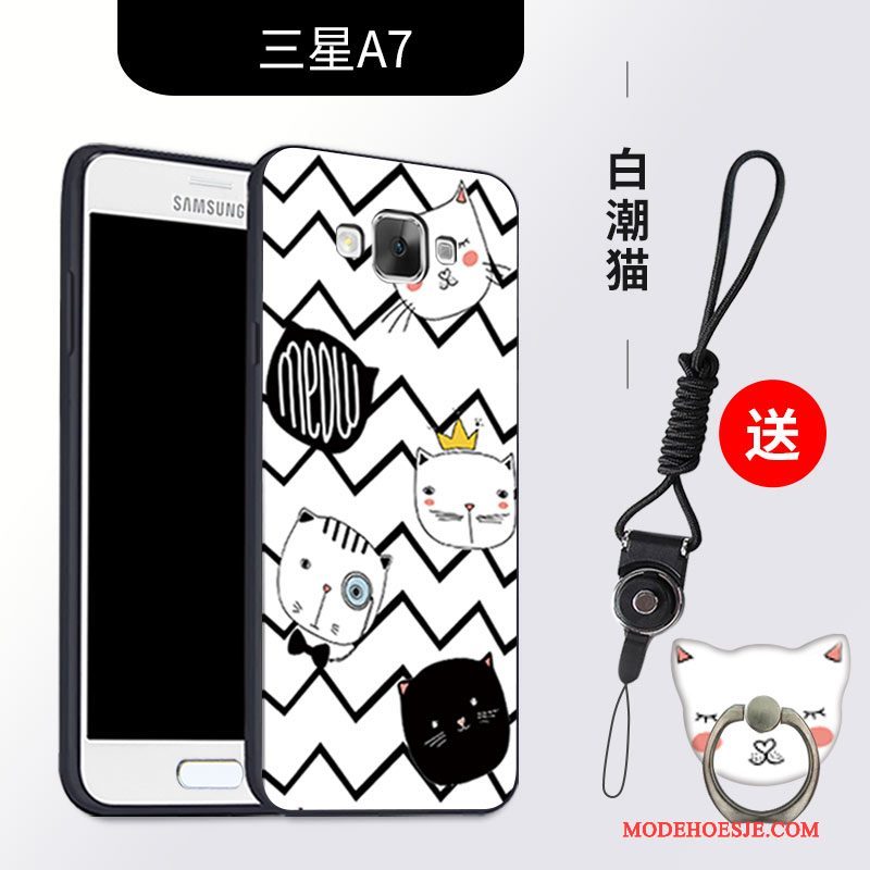 Hoesje Samsung Galaxy A7 2015 Zacht Anti-falltelefoon, Hoes Samsung Galaxy A7 2015 Bescherming Zwart