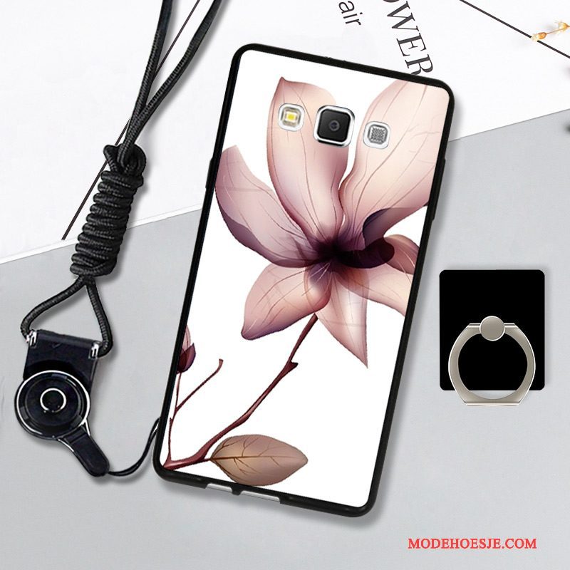 Hoesje Samsung Galaxy A7 2015 Zacht Hangertelefoon, Hoes Samsung Galaxy A7 2015 Bescherming Zwart