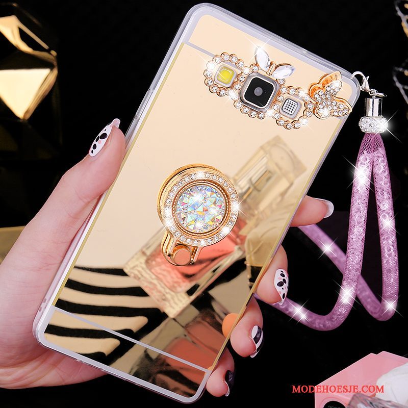 Hoesje Samsung Galaxy A7 2015 Zacht Telefoon Roze, Hoes Samsung Galaxy A7 2015 Zakken Anti-fall Trend