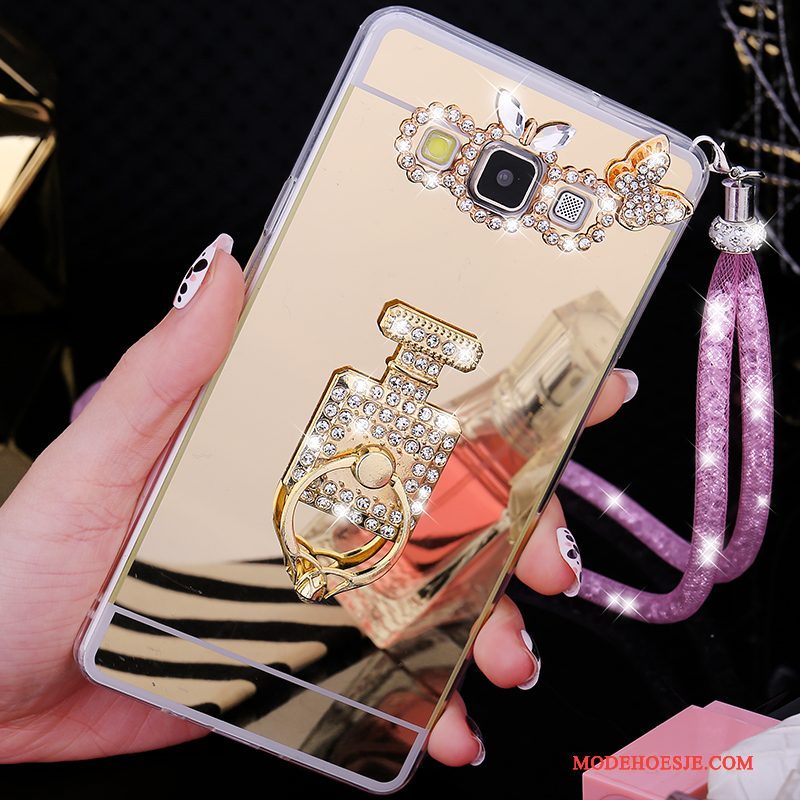 Hoesje Samsung Galaxy A7 2015 Zacht Telefoon Roze, Hoes Samsung Galaxy A7 2015 Zakken Anti-fall Trend