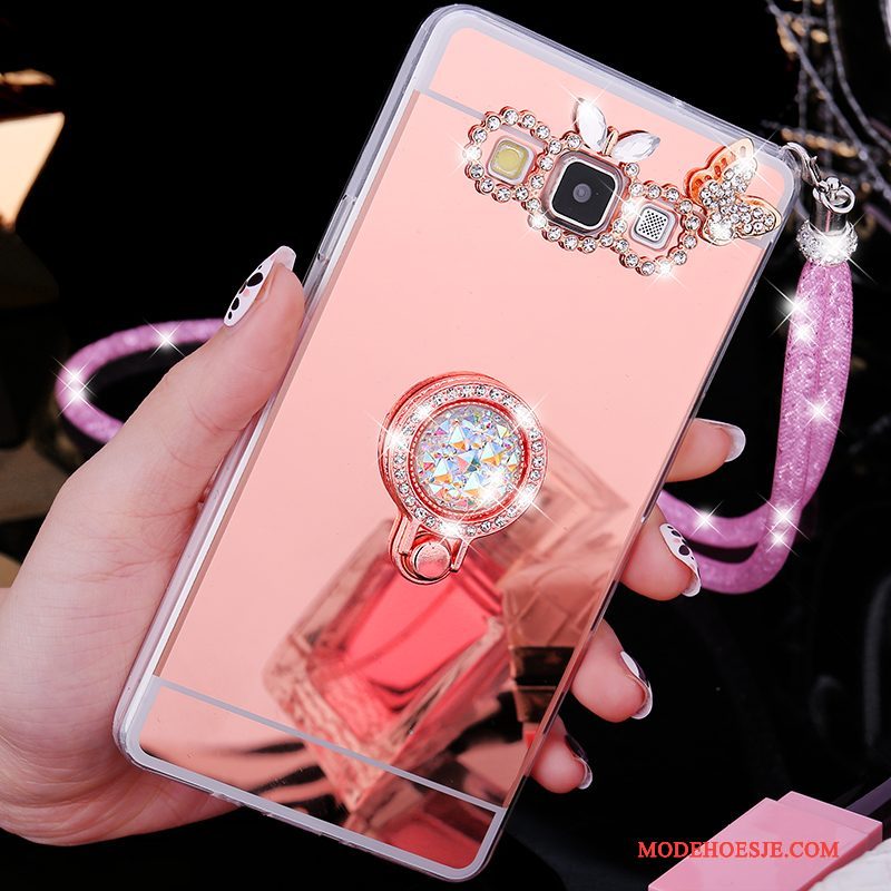 Hoesje Samsung Galaxy A7 2015 Zacht Telefoon Roze, Hoes Samsung Galaxy A7 2015 Zakken Anti-fall Trend