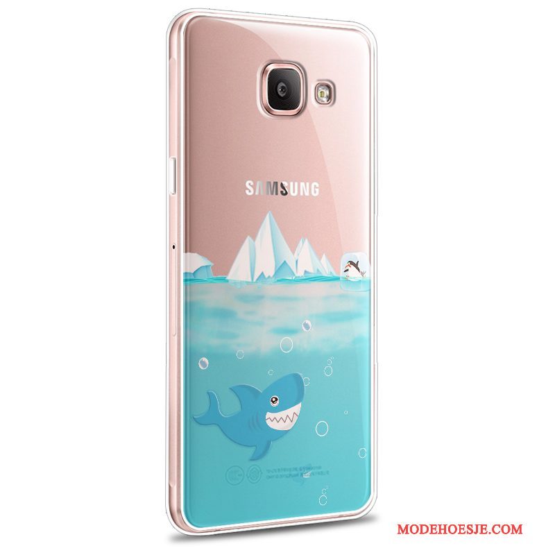 Hoesje Samsung Galaxy A7 2016 Bescherming Anti-fall Roze, Hoes Samsung Galaxy A7 2016 Siliconen Nieuwtelefoon