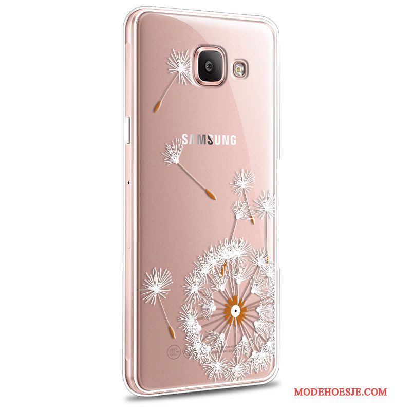 Hoesje Samsung Galaxy A7 2016 Bescherming Anti-fall Roze, Hoes Samsung Galaxy A7 2016 Siliconen Nieuwtelefoon