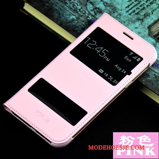 Hoesje Samsung Galaxy A7 2016 Bescherming Roze, Hoes Samsung Galaxy A7 2016 Leer
