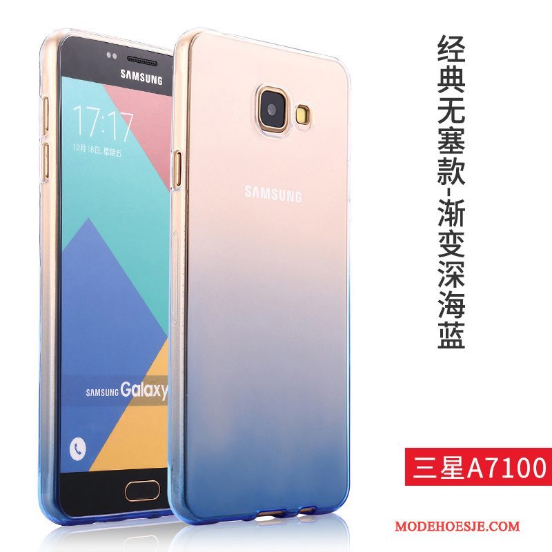 Hoesje Samsung Galaxy A7 2016 Bescherming Telefoon Doorzichtig, Hoes Samsung Galaxy A7 2016 Zacht Roze Trend