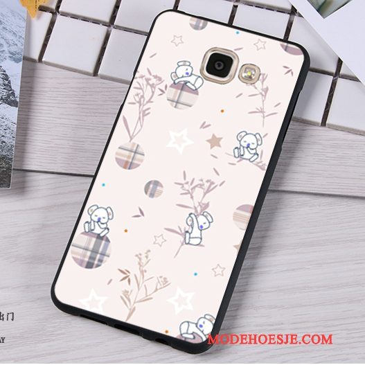 Hoesje Samsung Galaxy A7 2016 Scheppend Rood Anti-fall, Hoes Samsung Galaxy A7 2016 Siliconen Hanger Trend