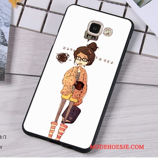 Hoesje Samsung Galaxy A7 2016 Scheppend Rood Anti-fall, Hoes Samsung Galaxy A7 2016 Siliconen Hanger Trend