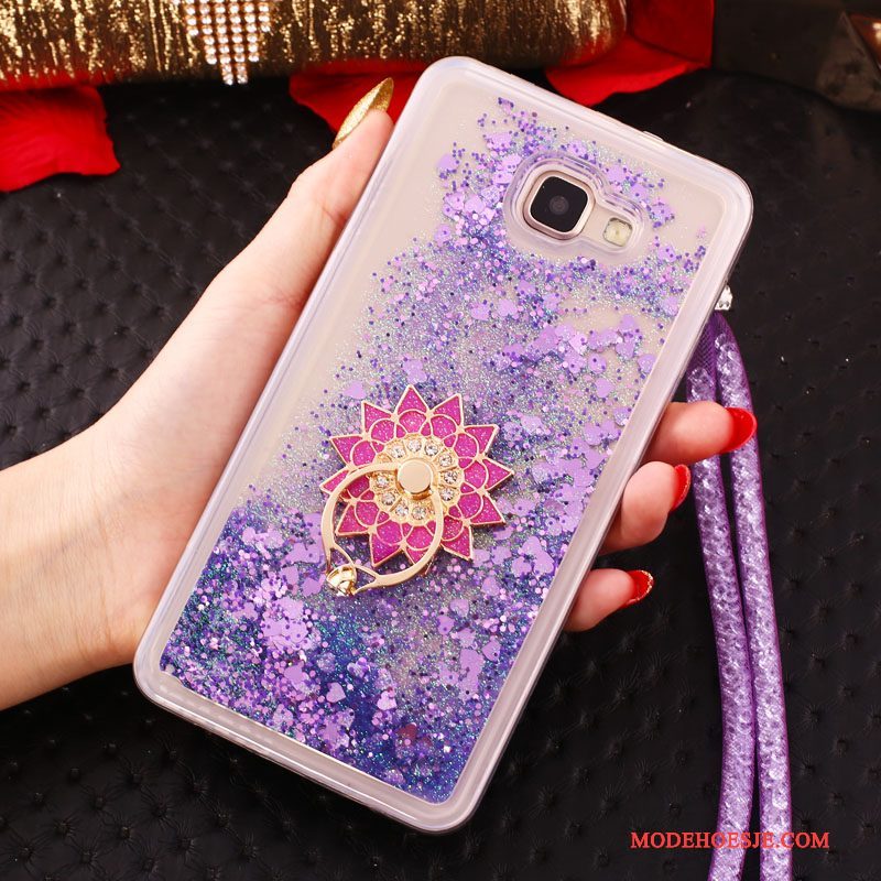 Hoesje Samsung Galaxy A7 2016 Siliconen Hanger Ring, Hoes Samsung Galaxy A7 2016 Bescherming Klittenband Drijfzand