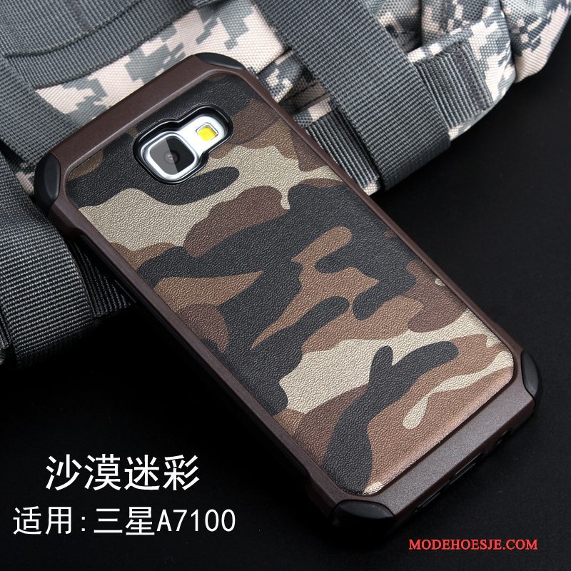 Hoesje Samsung Galaxy A7 2016 Siliconen Telefoon Groen, Hoes Samsung Galaxy A7 2016 Bescherming Persoonlijk Camouflage