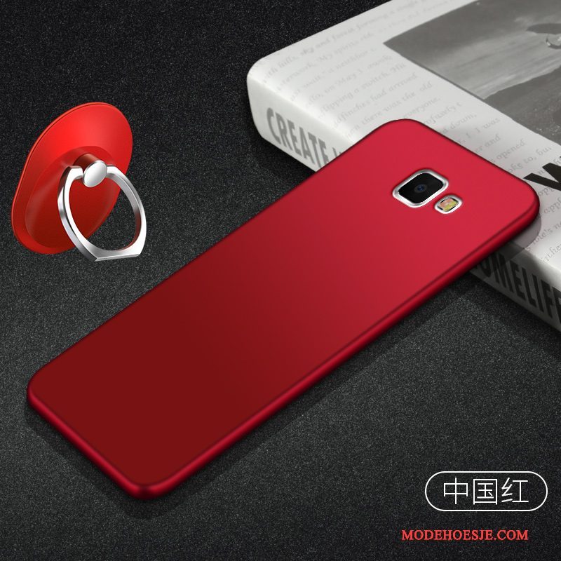 Hoesje Samsung Galaxy A7 2016 Zacht Anti-fall Rood, Hoes Samsung Galaxy A7 2016 Siliconen Telefoon