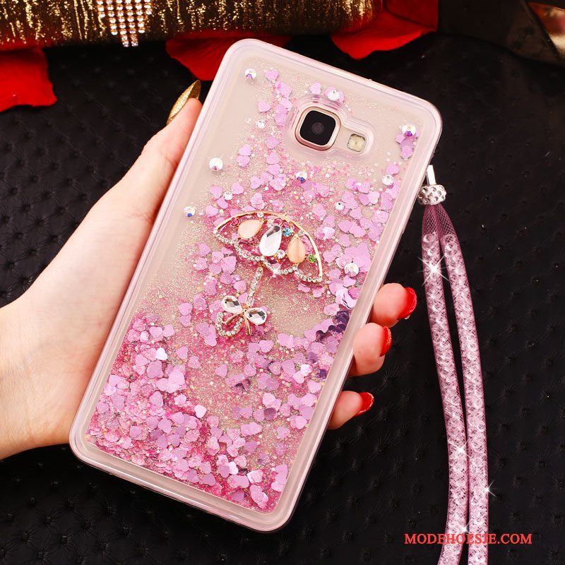 Hoesje Samsung Galaxy A7 2016 Zacht Anti-falltelefoon, Hoes Samsung Galaxy A7 2016 Siliconen Roze