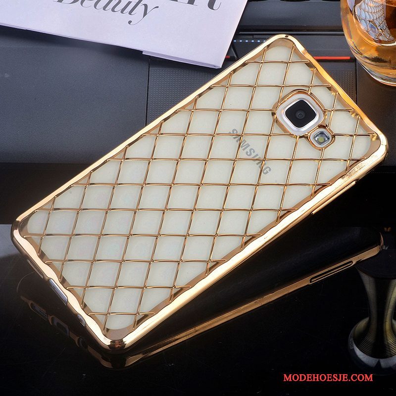 Hoesje Samsung Galaxy A7 2016 Zacht Goud Anti-fall, Hoes Samsung Galaxy A7 2016 Strass Telefoon